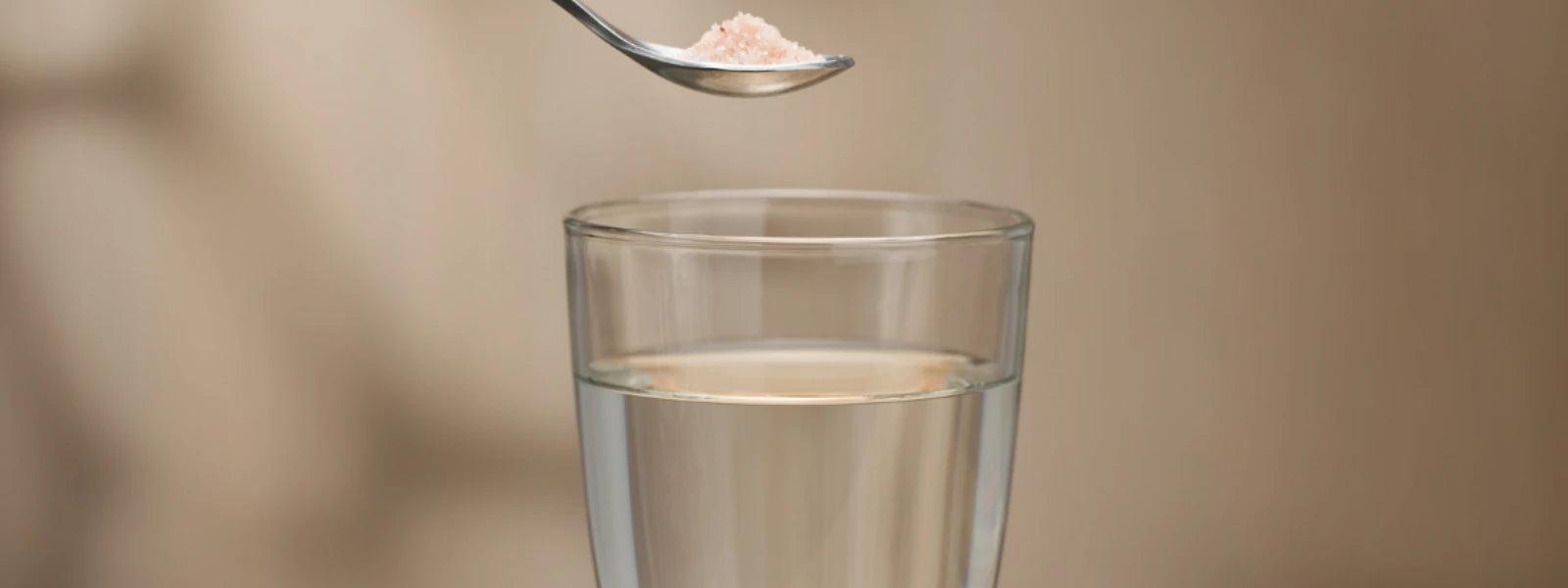 Hydration and electrolyte balance concept related to sodium and mineral intake