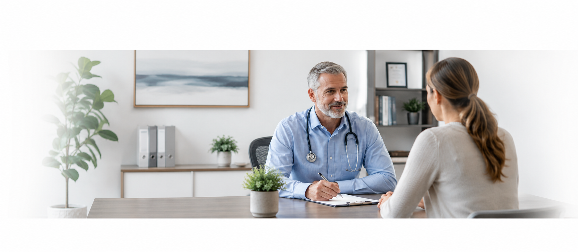 Functional medicine consultation between Dr. Scott and a patient, illustrating the personalized first visit experience at Total Health Center.